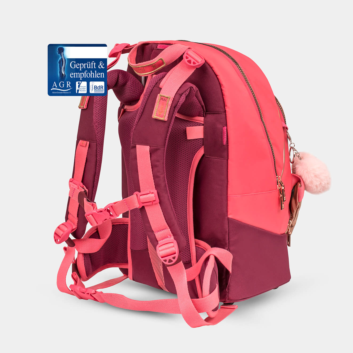 Backpack & Fanny Pack Coral Schoolbag 2pcs.