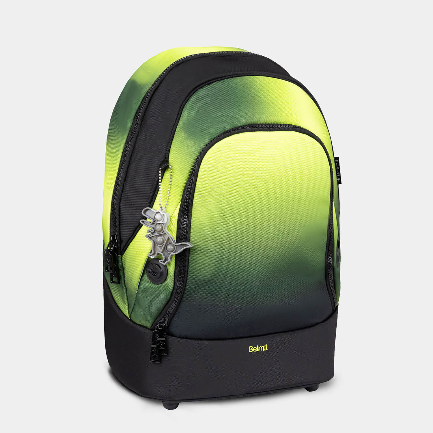 Backpack & Fanny Pack Black Green Schoolbag 2pcs.