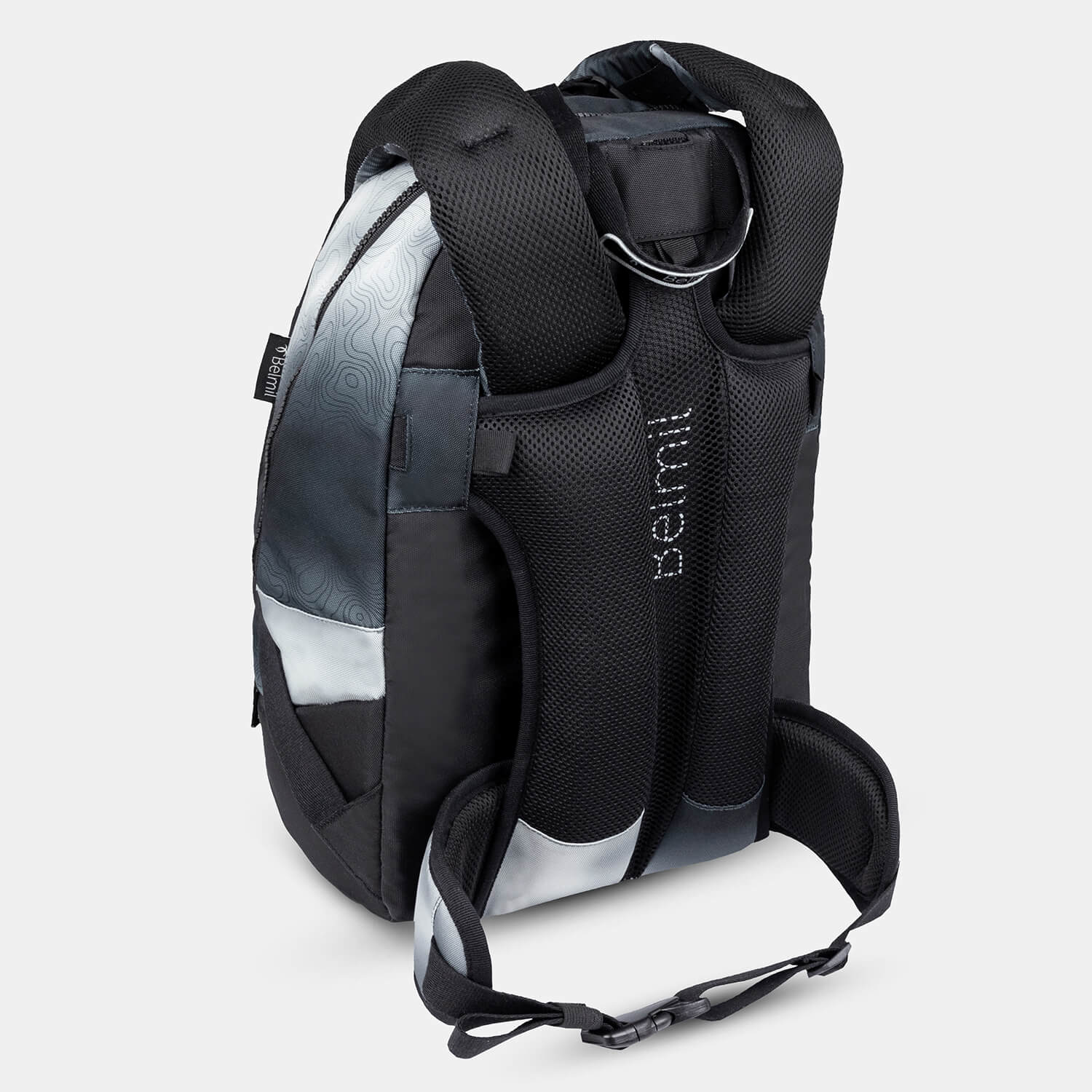 Backpack & Fanny Pack Black Grey Schoolbag with GRATIS Gymbag