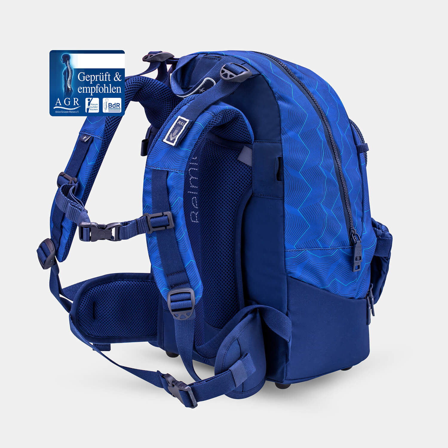 Backpack & Fanny Pack Estate Blue Schoolbag 2pcs.