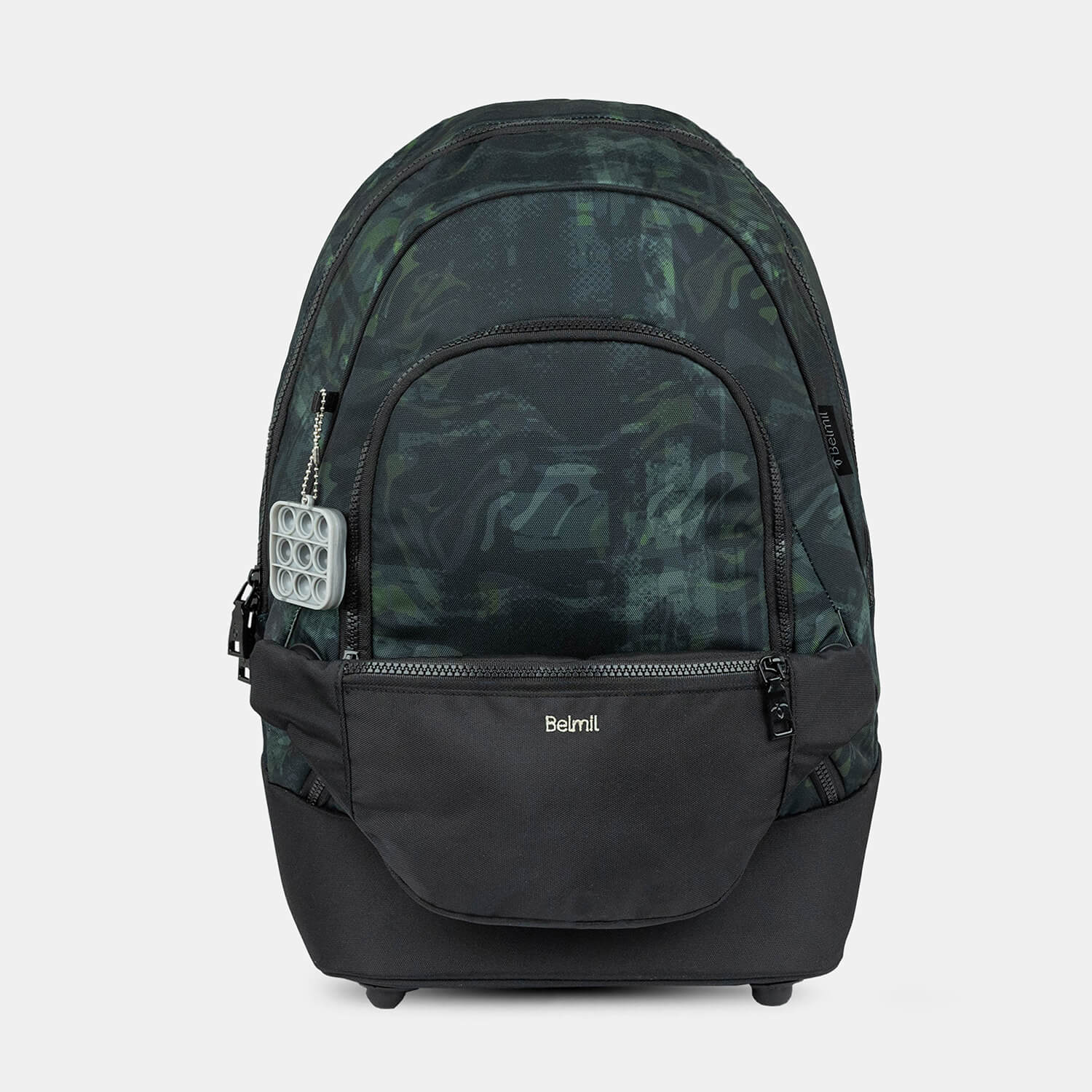 Backpack & Fanny Pack Grey Stone Schoolbag with GRATIS Gymbag