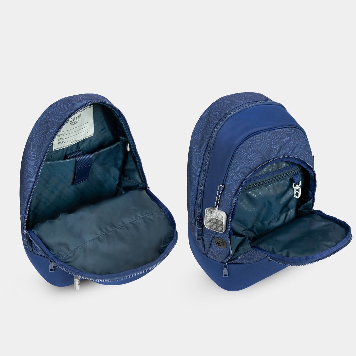 Backpack & Fanny Pack Topographic Schoolbag 2pcs.