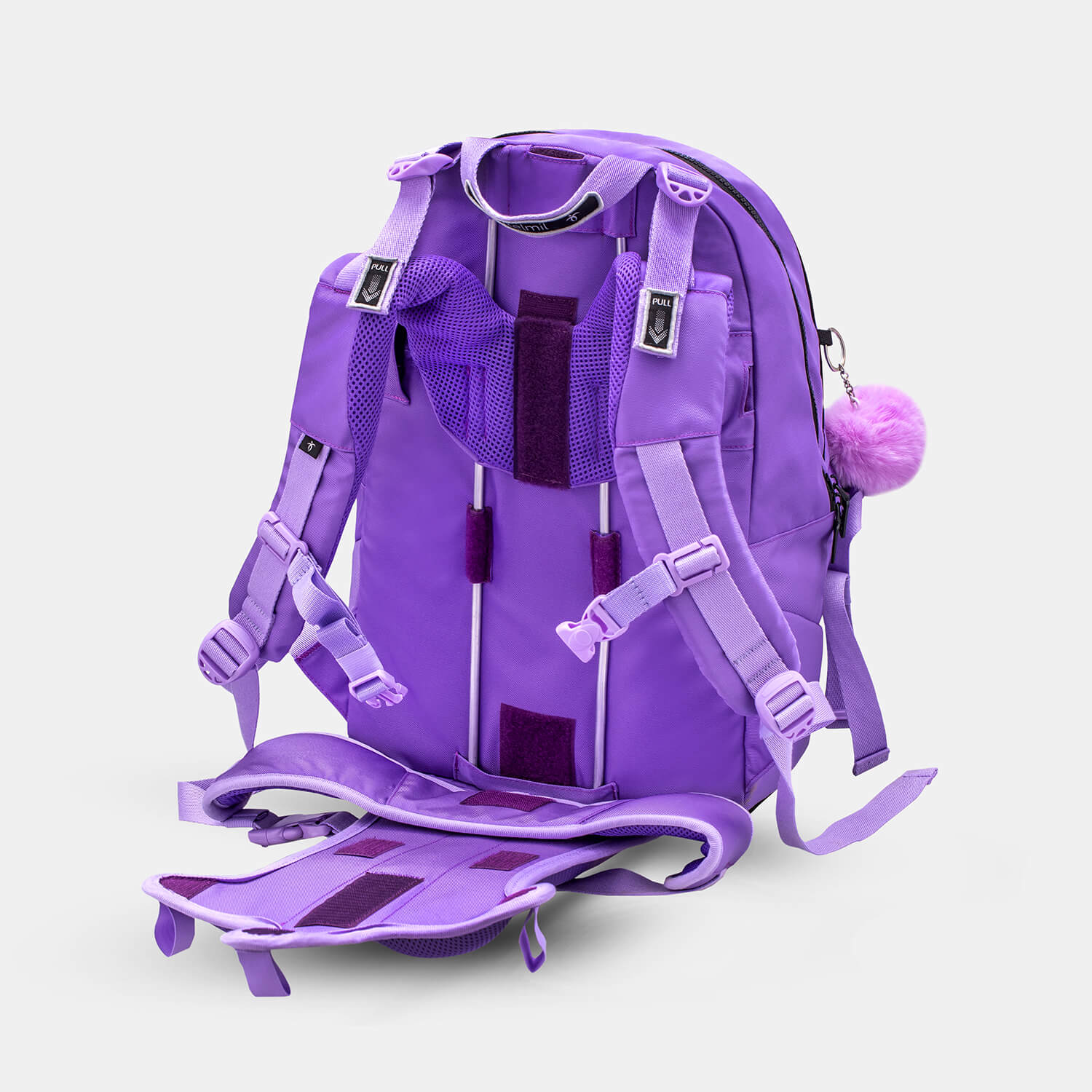 Backpack & Fanny Pack Tulip Purple Schoolbag 2pcs.