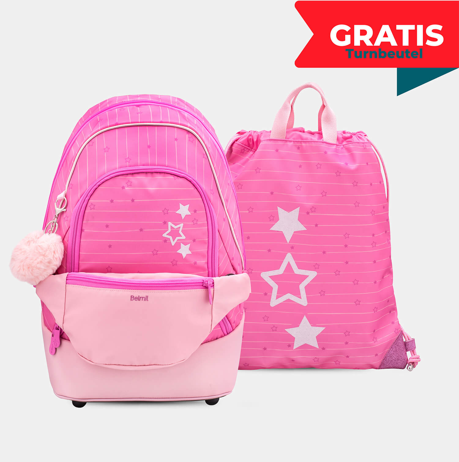Backpack & Fanny Pack Candy Schoolbag with GRATIS Gymbag