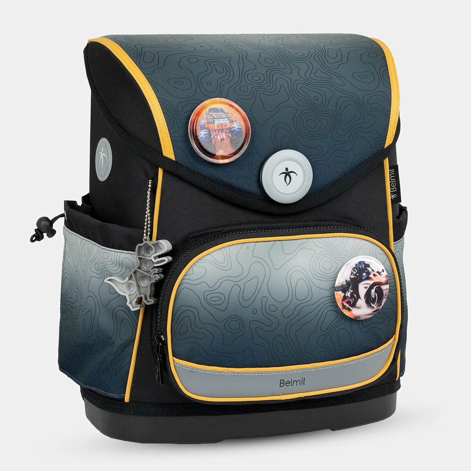 Compact Plus Black Grey Schoolbag set 5pcs.