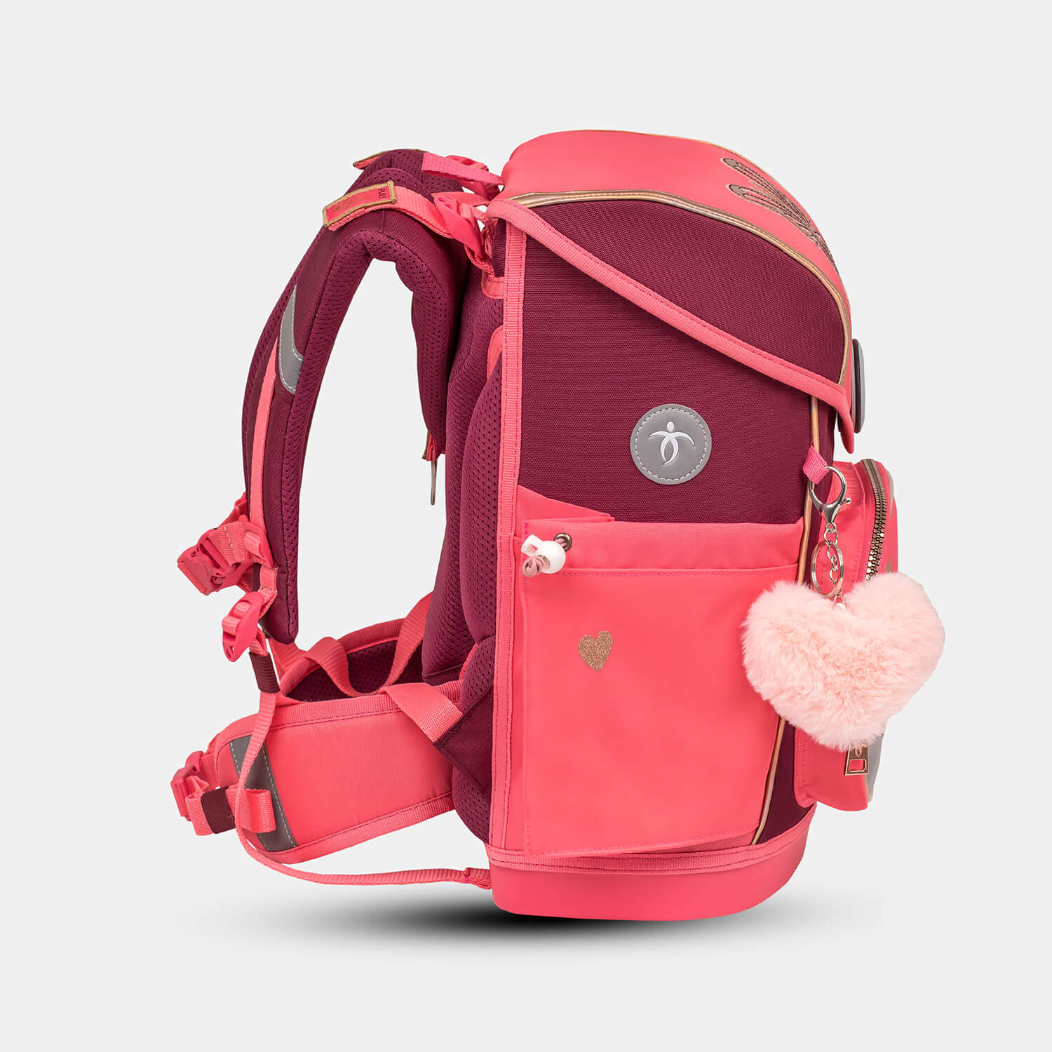 Compact Plus Coral Schoolbag set 5pcs.