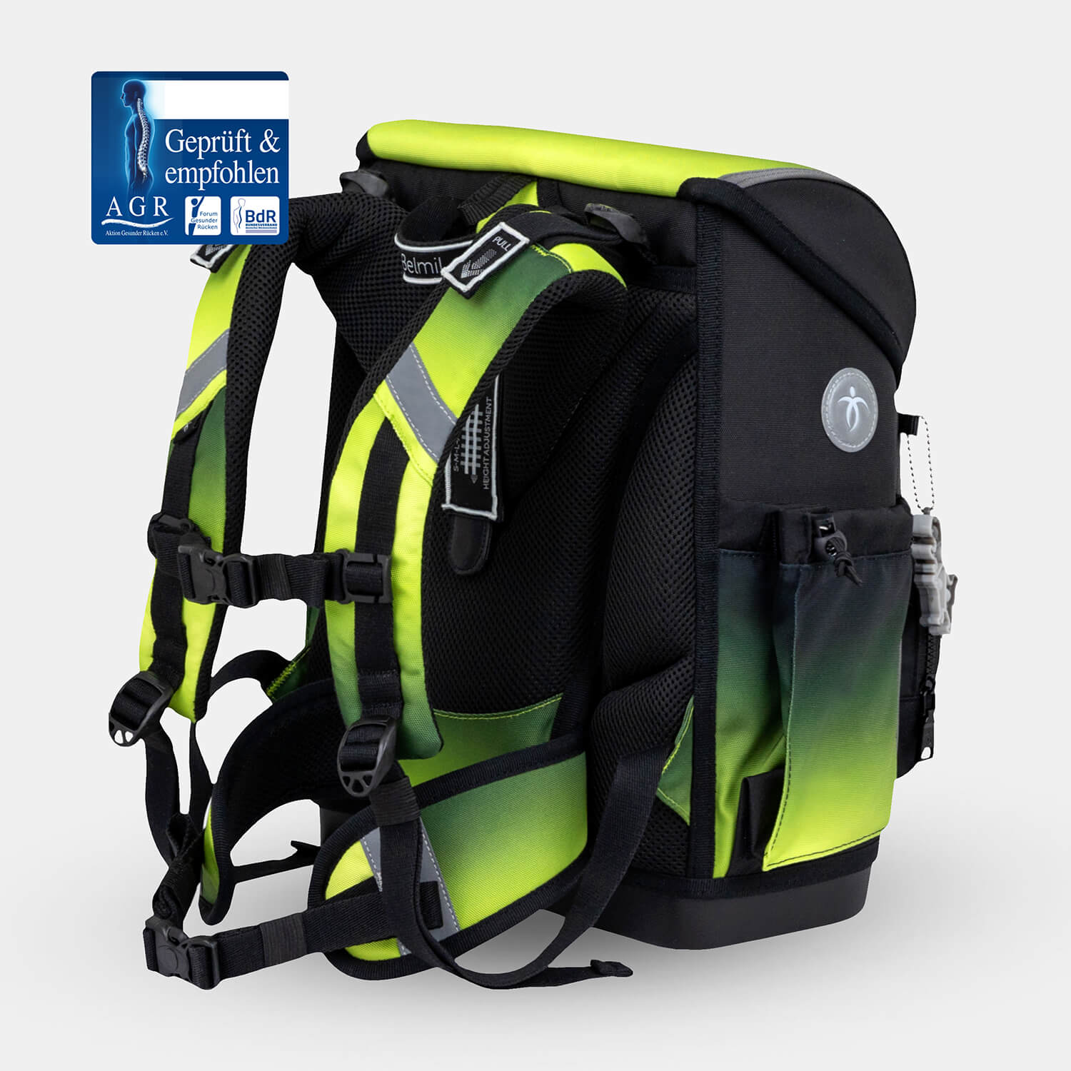 Compact Plus Black Green Schoolbag set 5pcs.