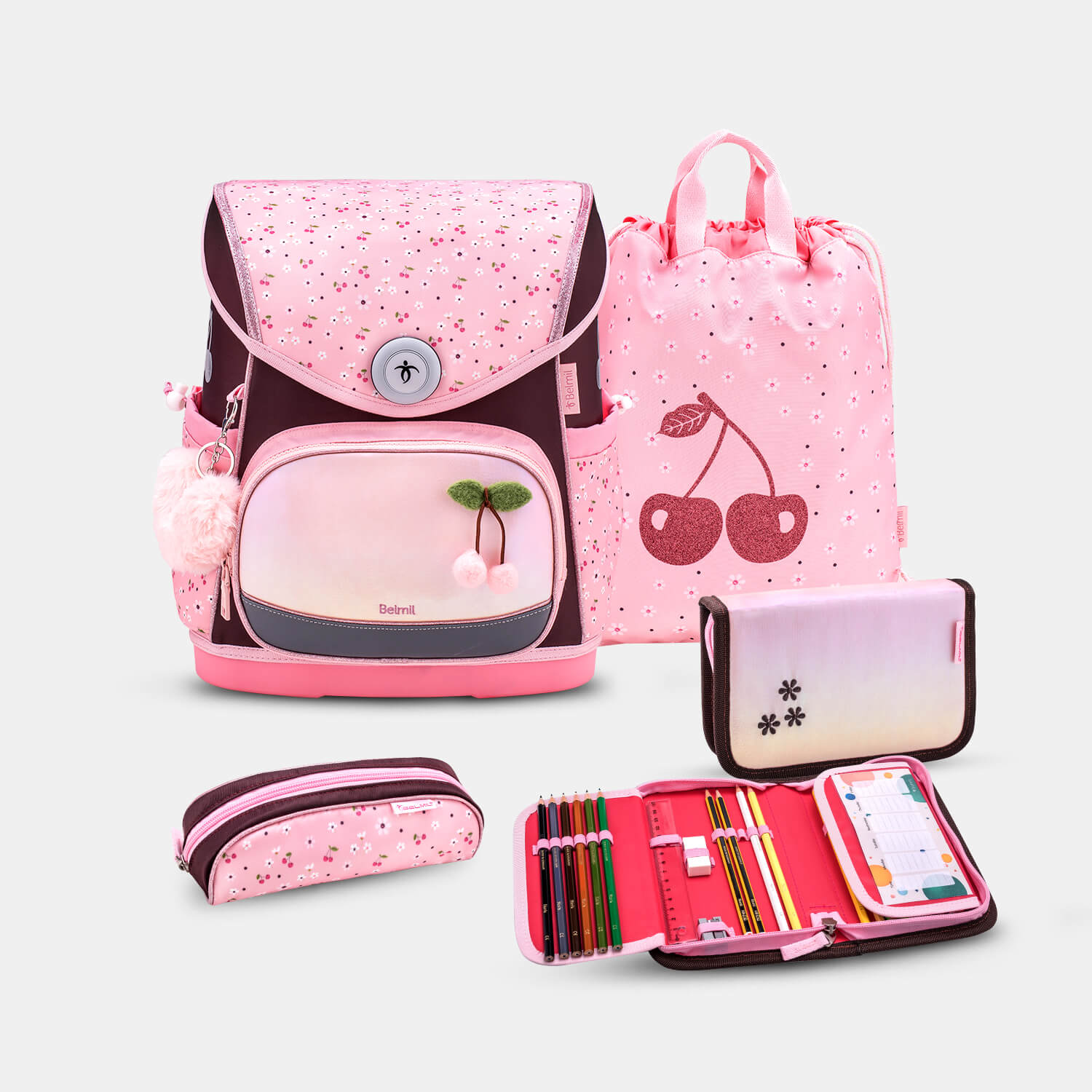 Compact Plus Cherry Blossom Schulra﻿nzen-Set 5-tlg