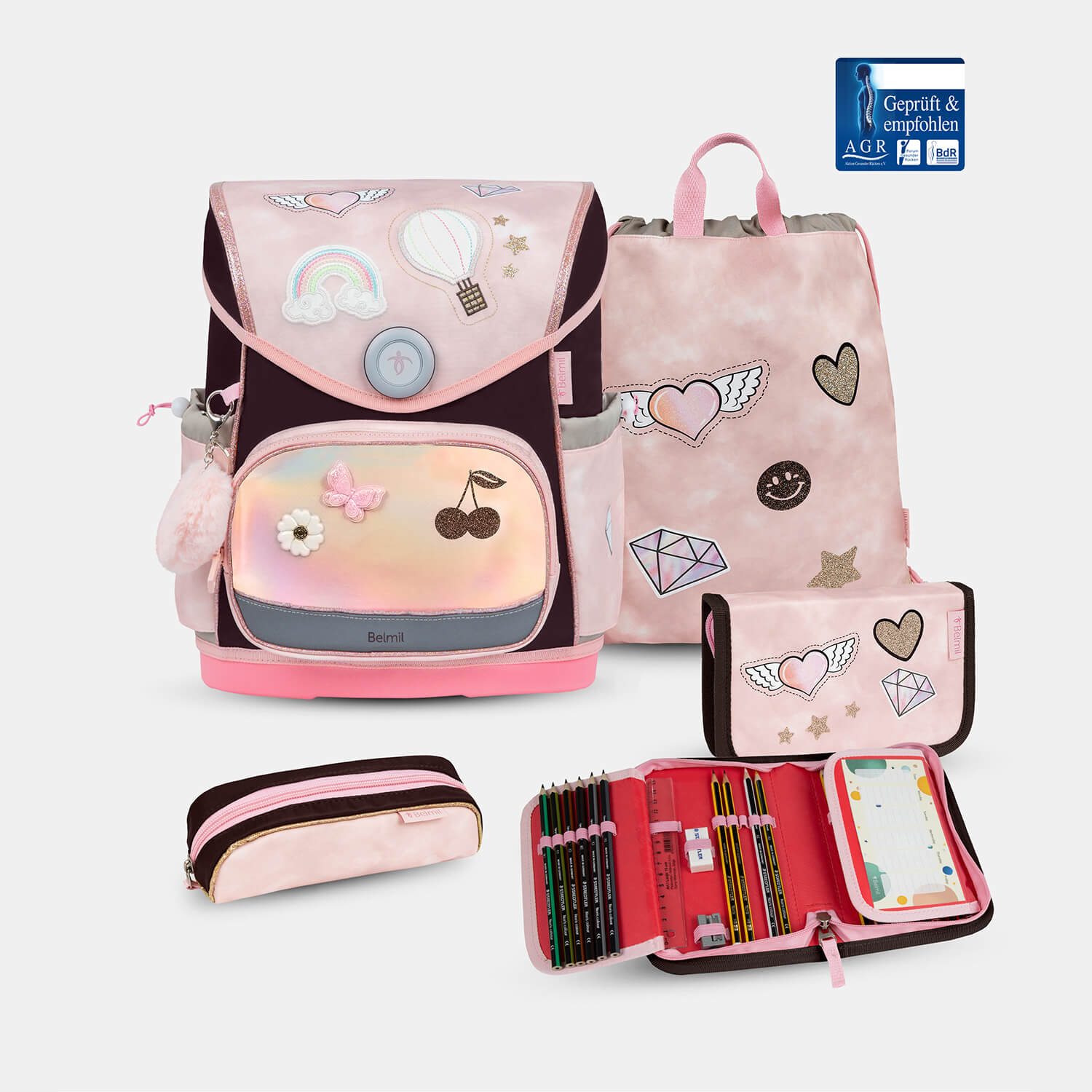 Compact Plus Glam Schoolbag set 5pcs.