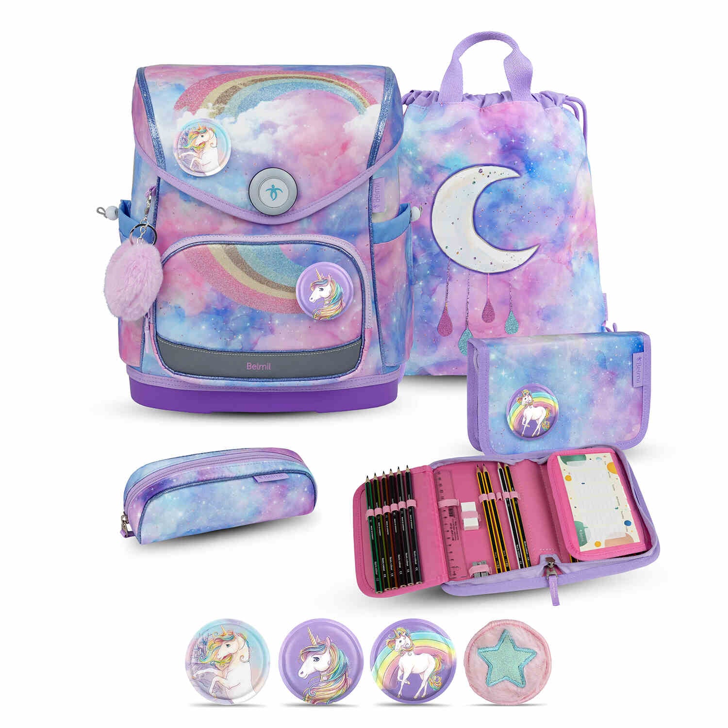 Compact Plus Moonlight Schoolbag set 5pcs.