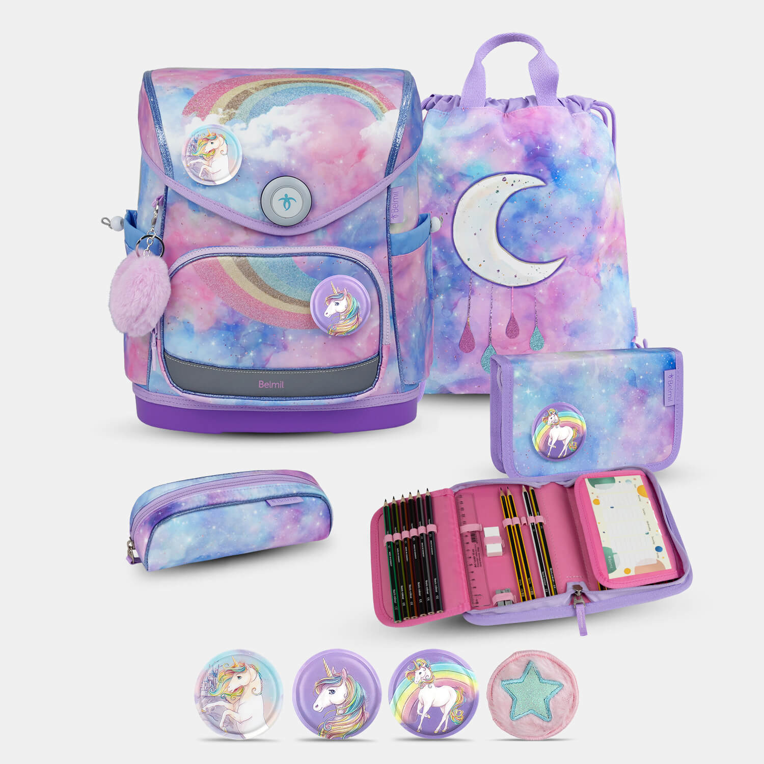 Compact Plus Moonlight Schoolbag set 5pcs.