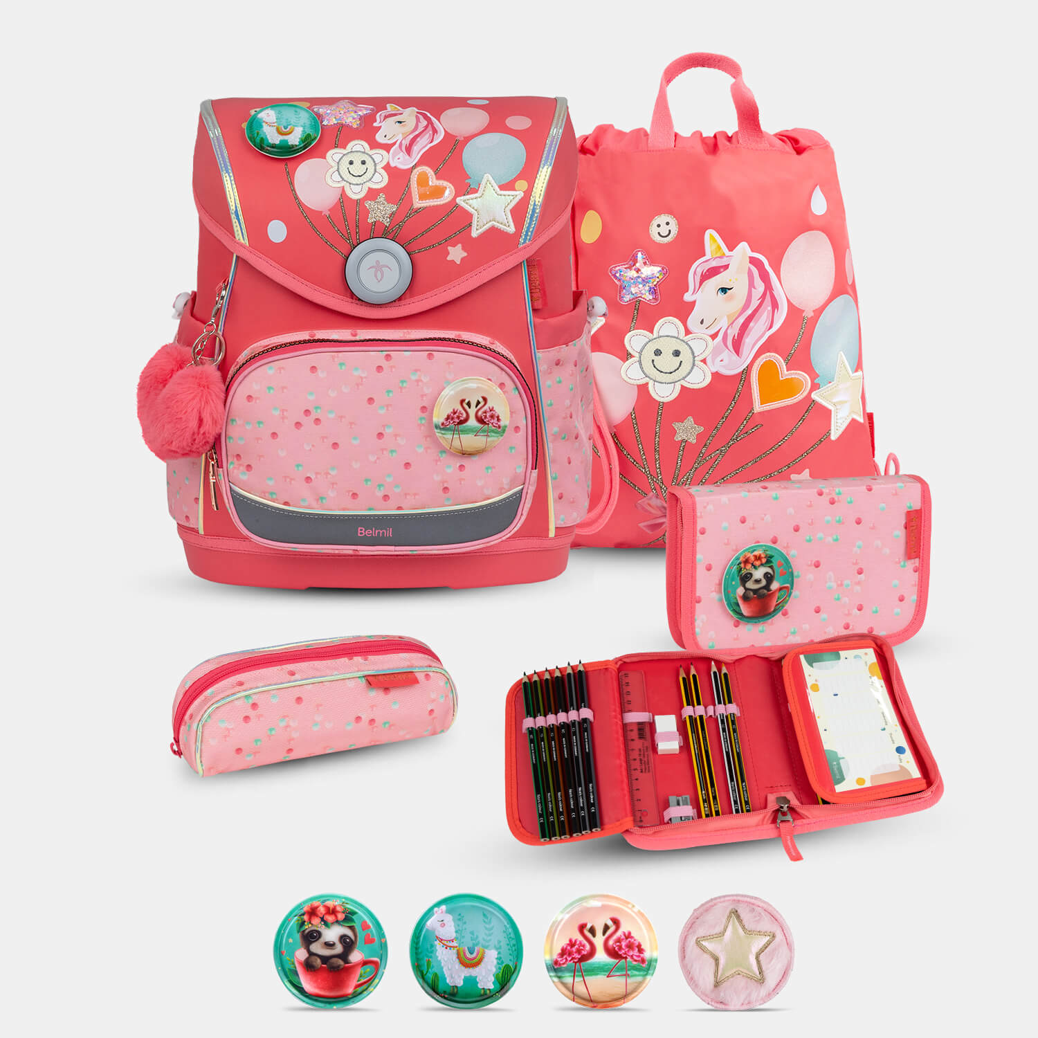 Compact Plus Rose Quartz Schoolbag set 5pcs.