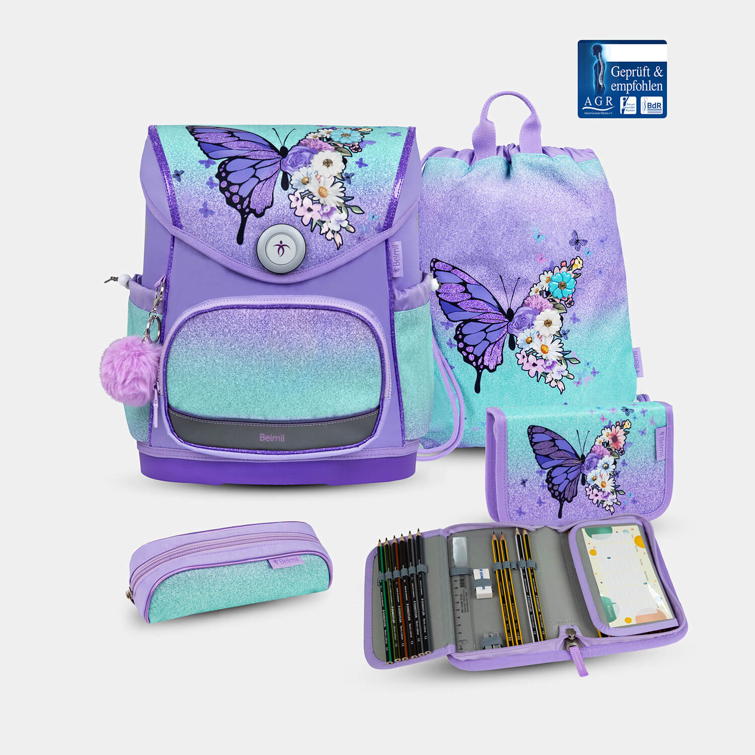 Compact Plus Serenity Schoolbag set 5pcs.