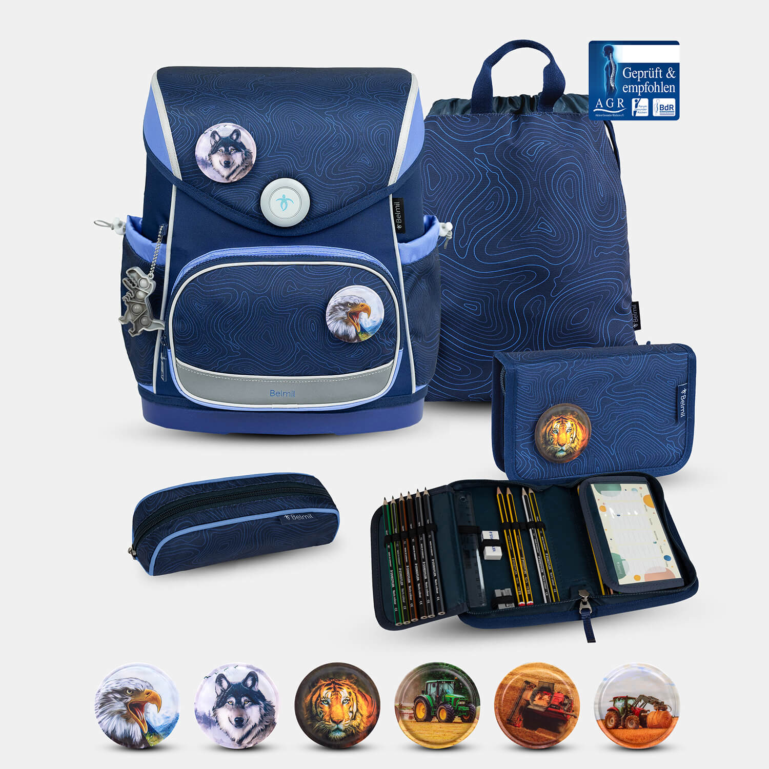 Compact Plus Topographic Schoolbag set 5pcs.