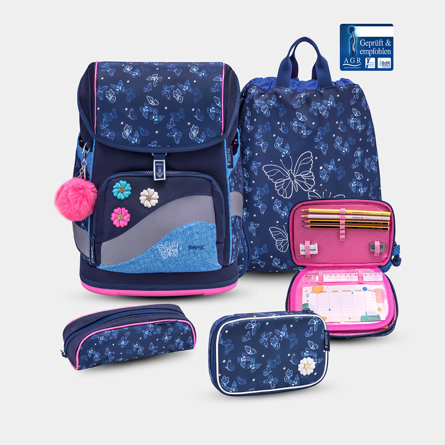 Smarty Plus Sapphire Schoolbag set 5pcs.