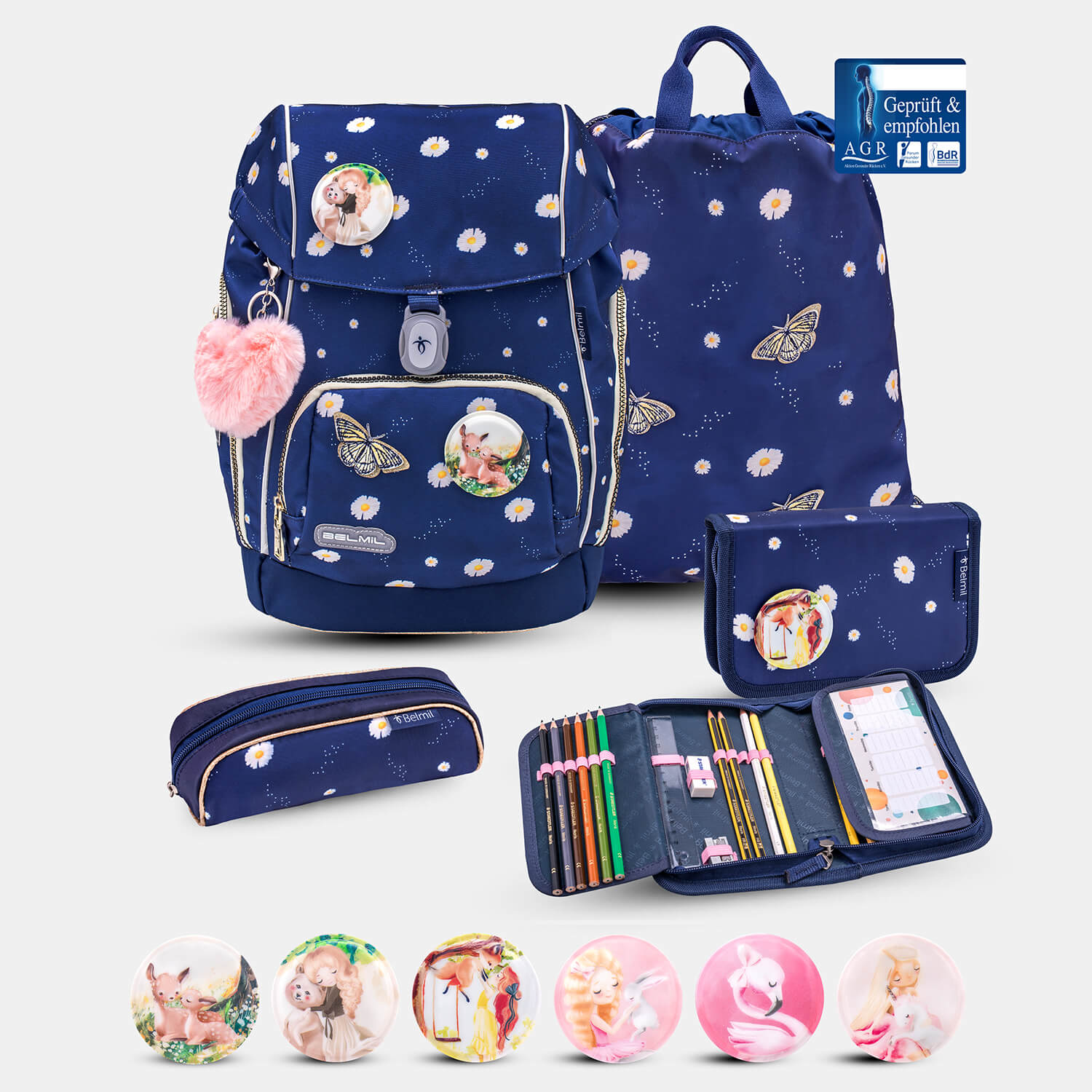 Comfy Plus Daisy Schoolbag set 5pcs.