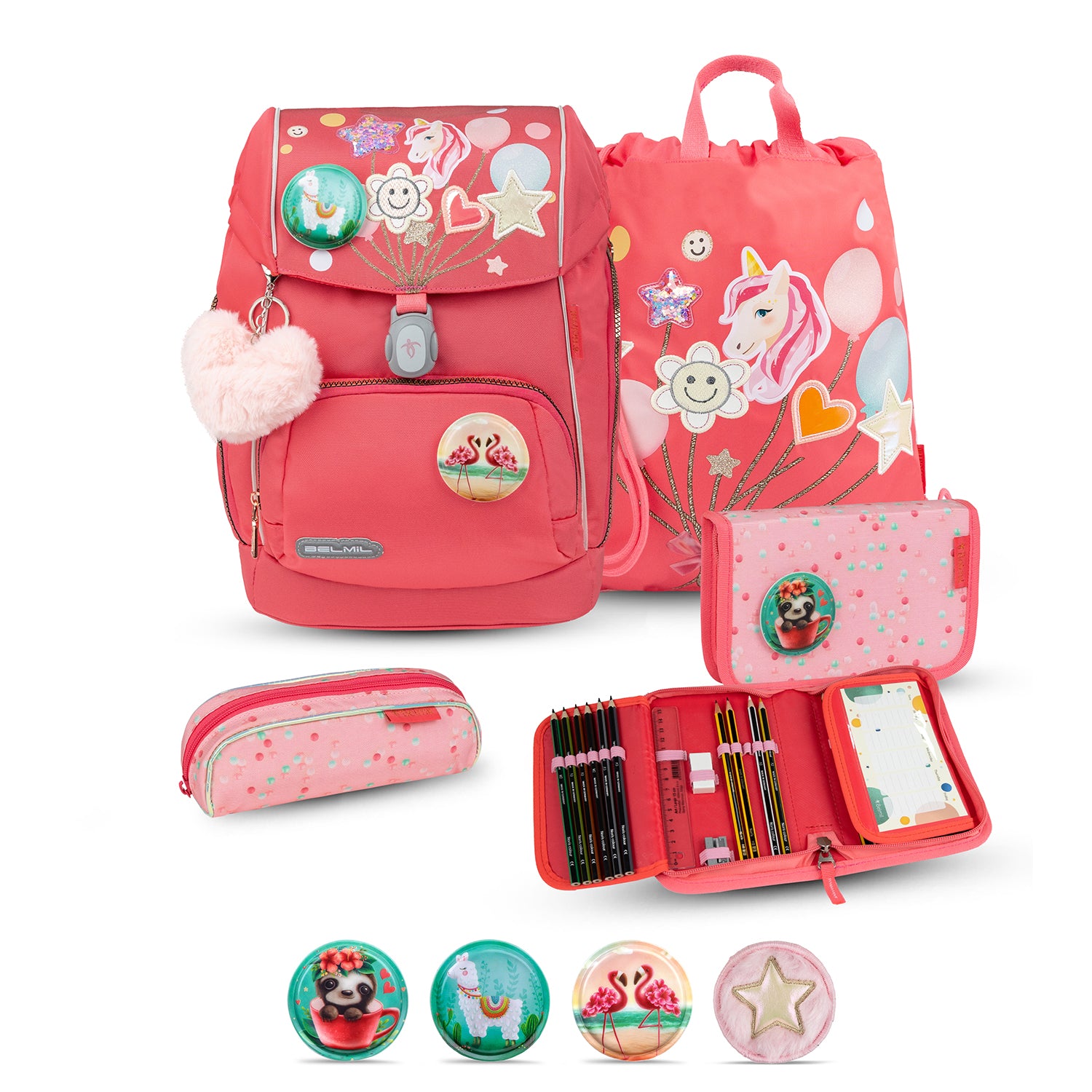 Comfy Plus Rose Quartz Schoolbag set 5pcs.