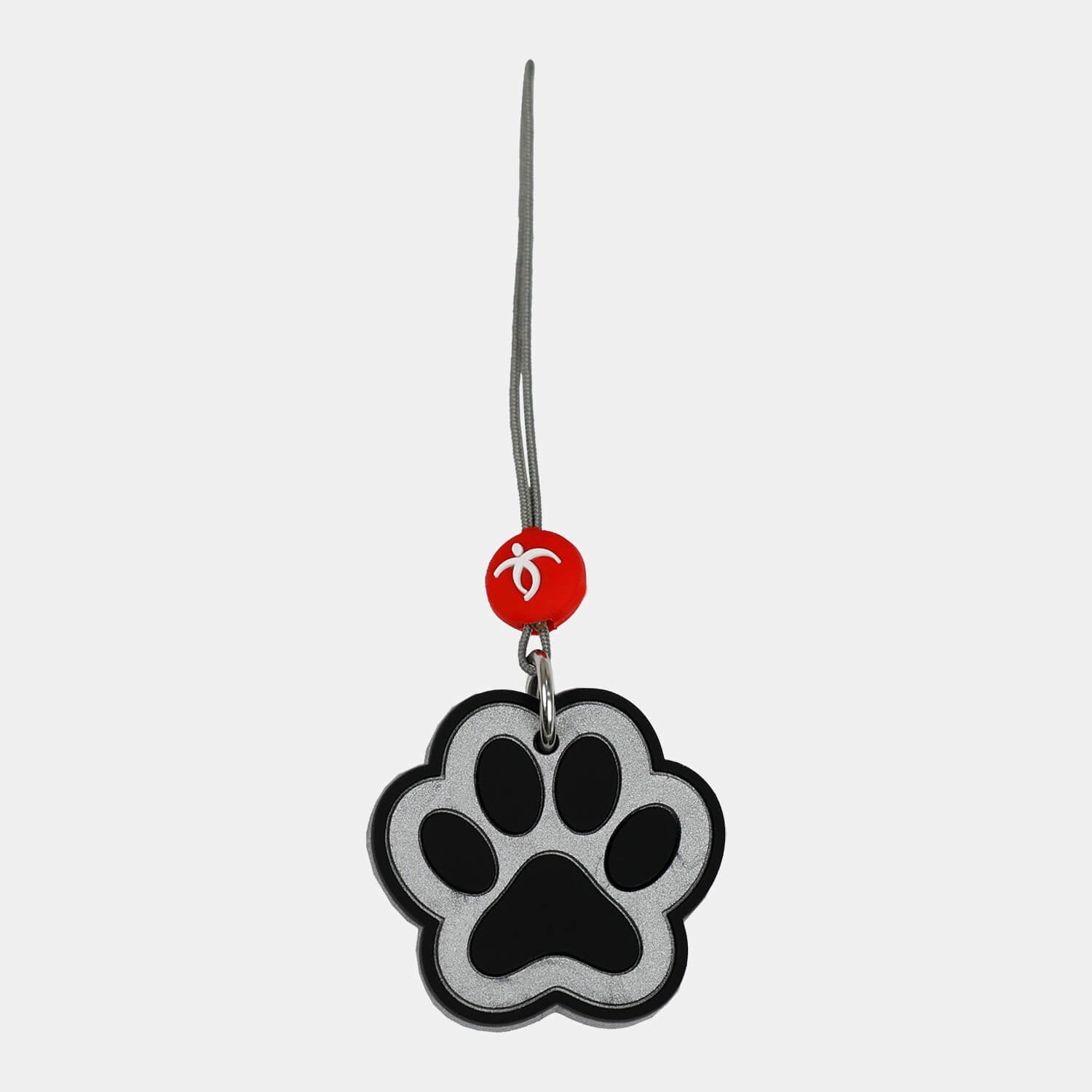 Keychain Black and Light Gray Paw