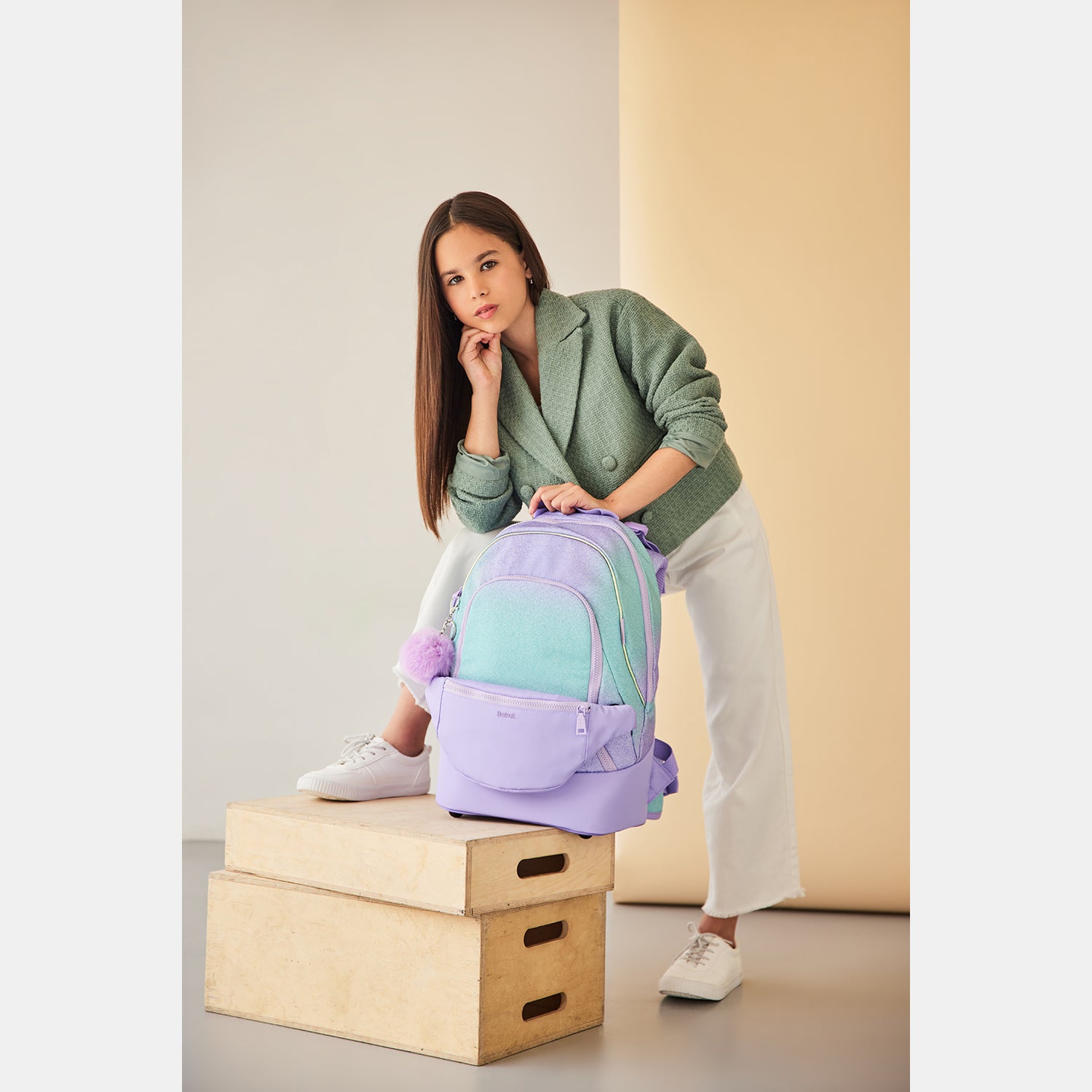 Backpack & Fanny Pack Serenity Schoolbag with GRATIS Gymbag