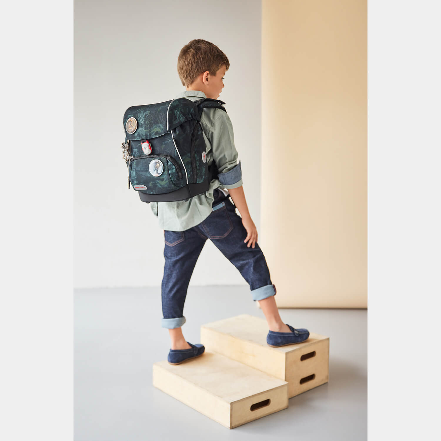 Comfy Plus Grey Stone Schoolbag set 5pcs.