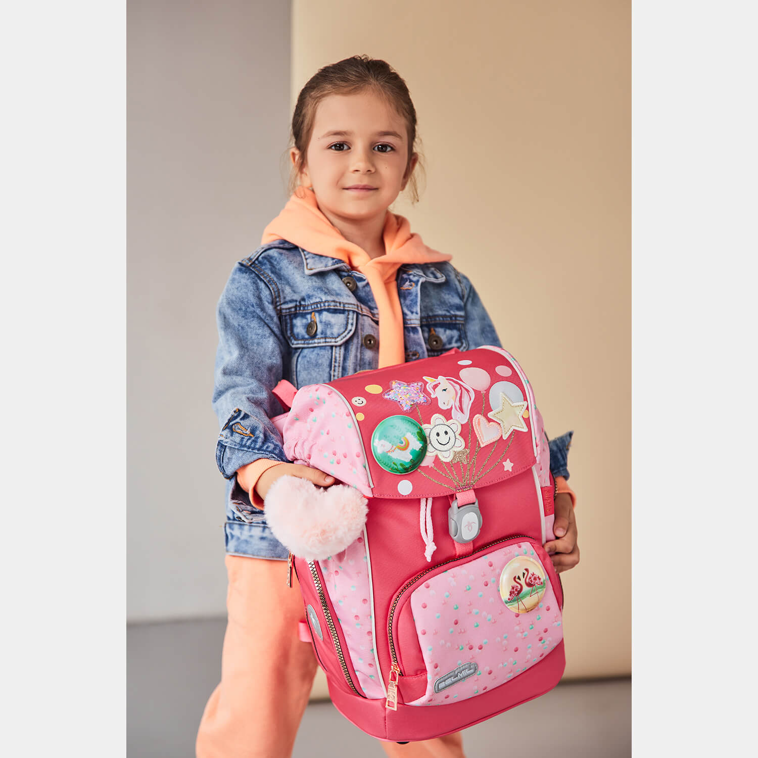 Comfy Plus Rose Quartz Schoolbag set 5pcs.