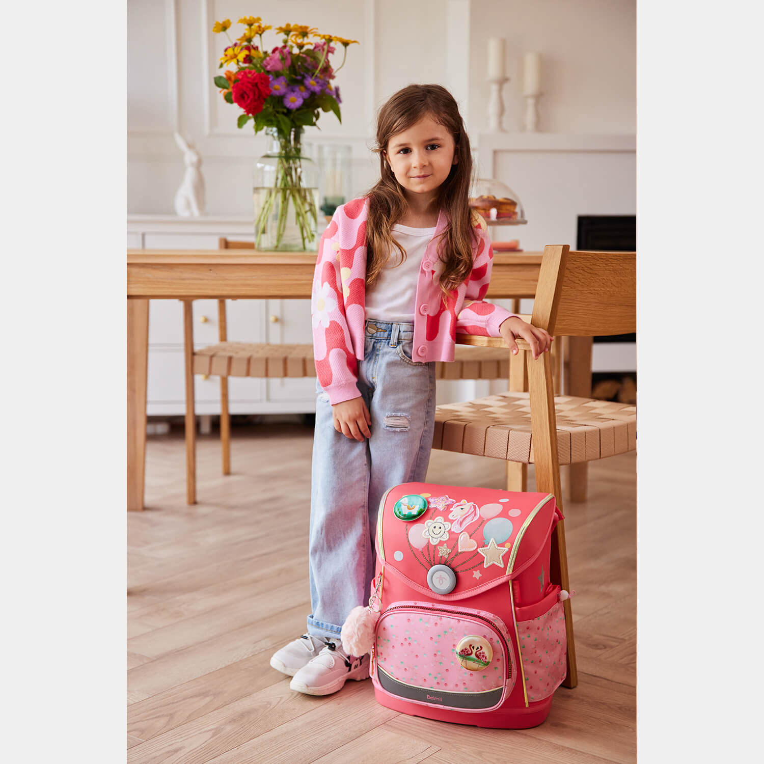 Compact Plus Rose Quartz Schoolbag set 5pcs.